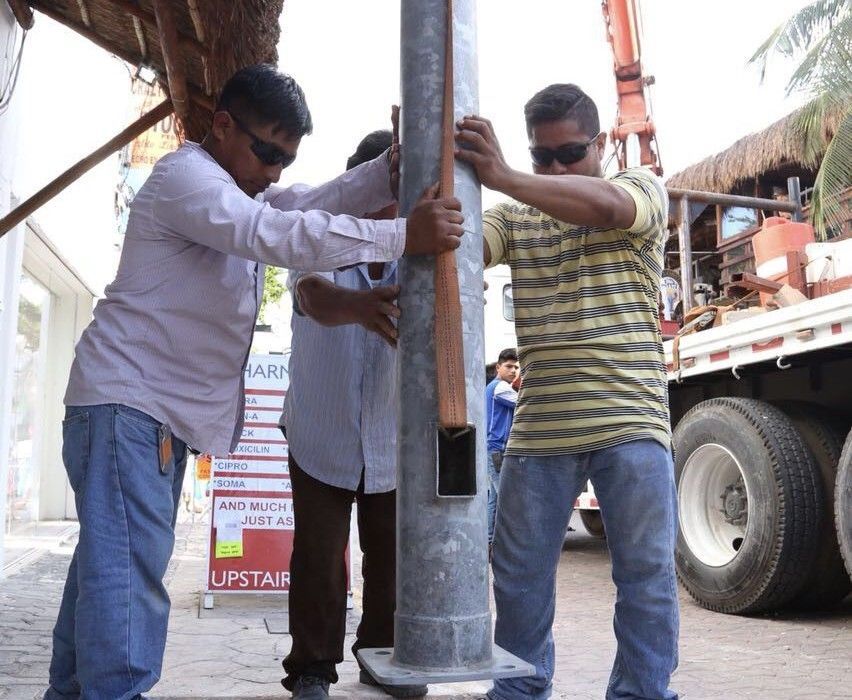 Nuevas luminarias para la Quinta Avenida y el primer cuadro de Playa del Carmen