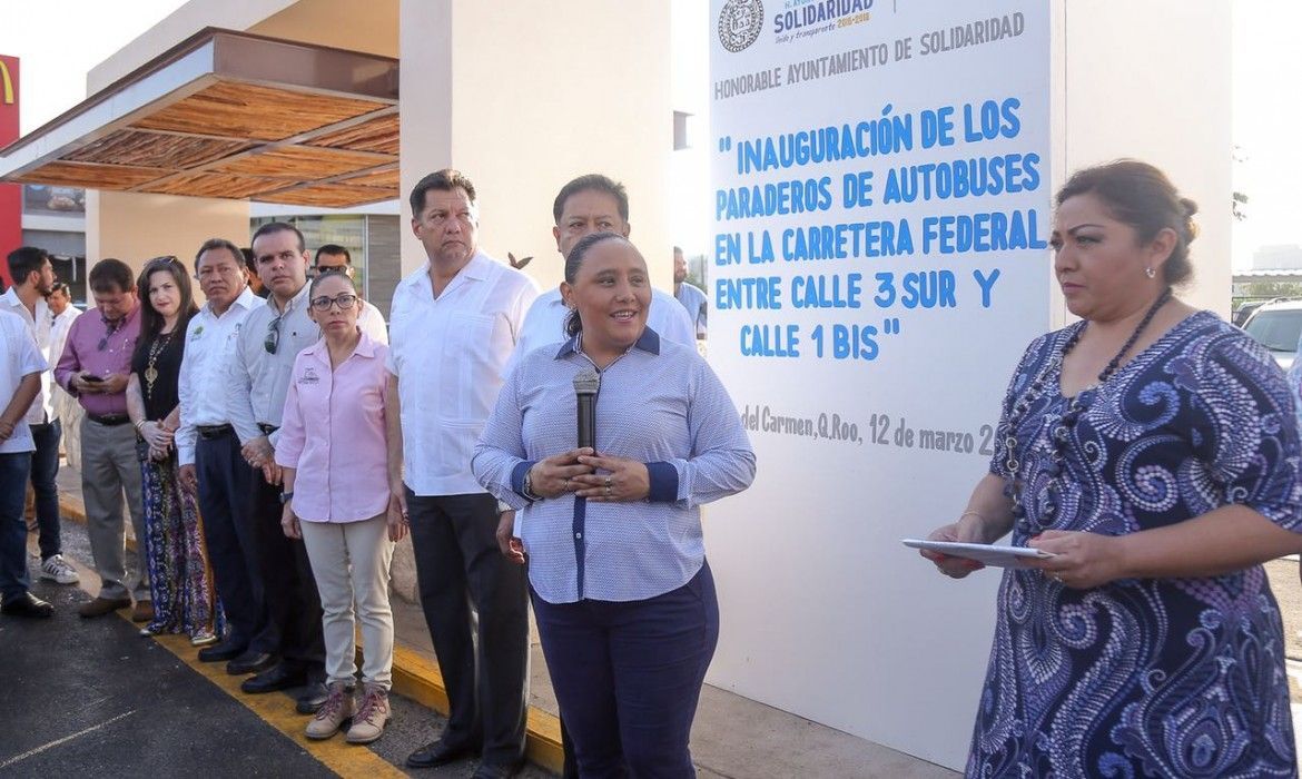 Inaugura Gobierno de Solidaridad cinco nuevos paraderos