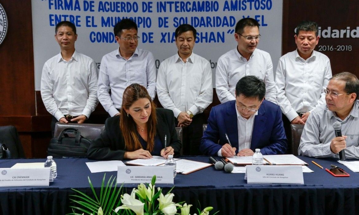 Firma Solidaridad Acuerdo amistoso con Xiangshan, China