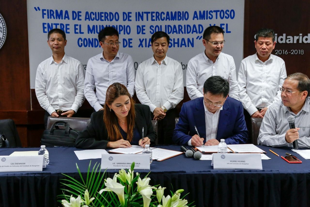 Firma Solidaridad Acuerdo amistoso con Xiangshan, China