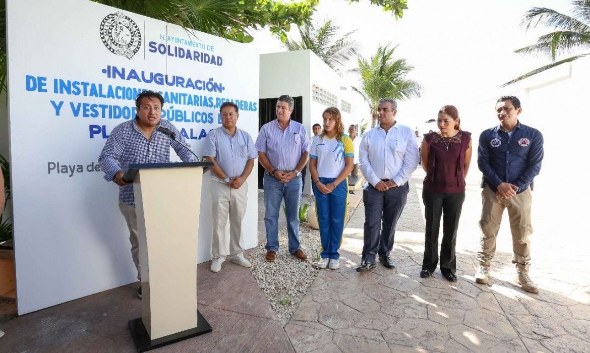 Instala Solidaridad equipamiento en Playa Xcalacoco | Buscan certificación Blue Flag