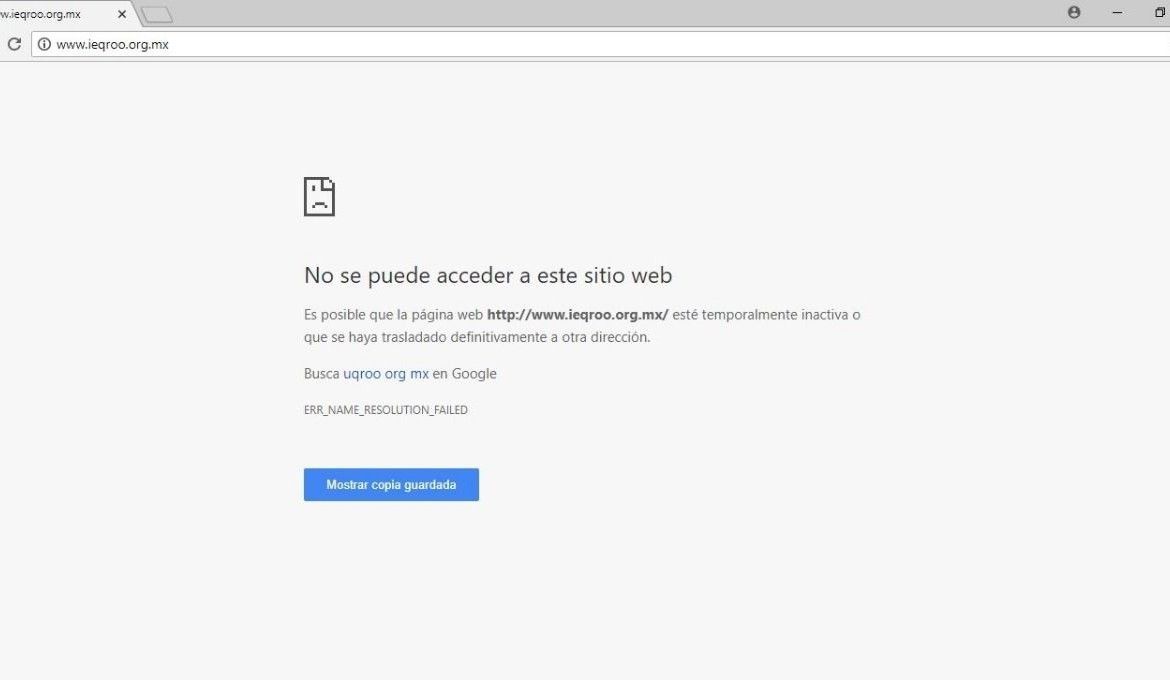 Se cae página web del Ieqroo, a 48 horas de las elecciones | Fue por trabajos de CFE, aseguran