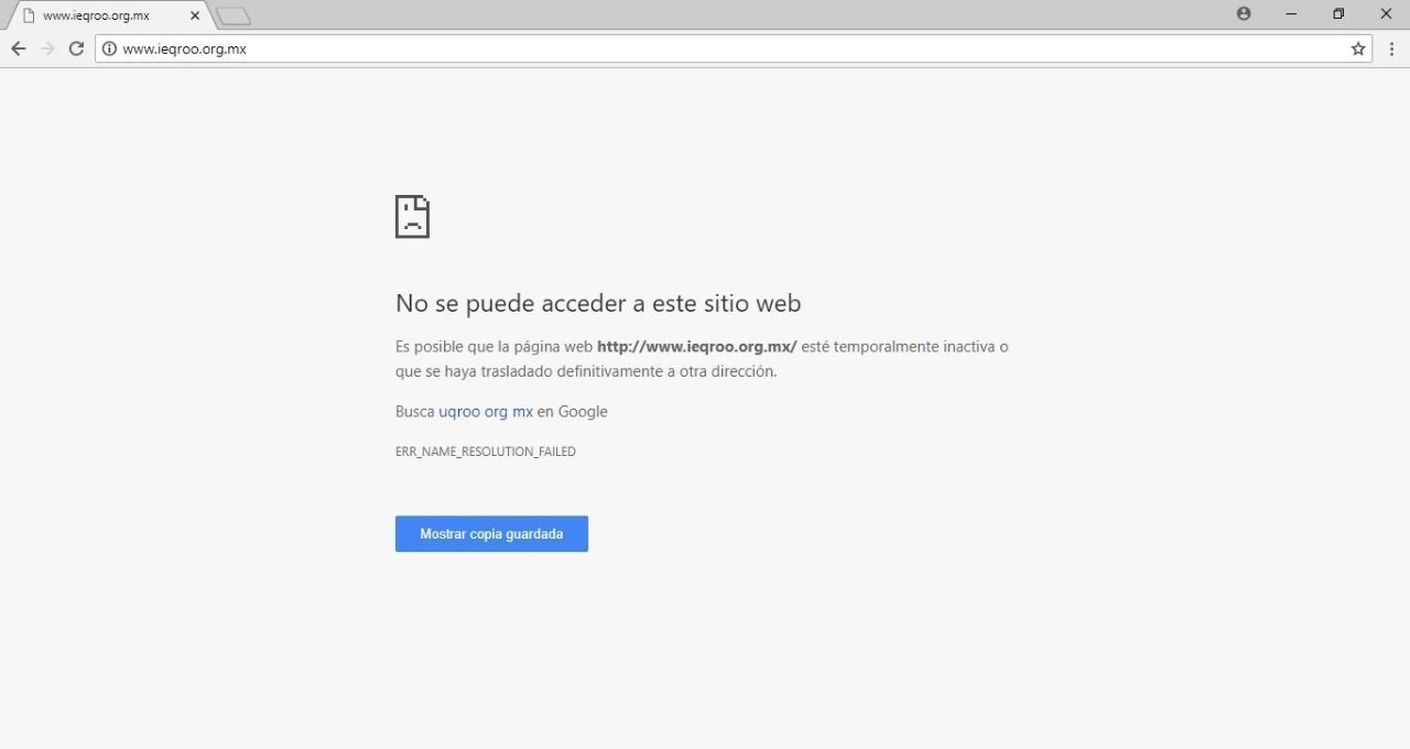 Se cae página web del Ieqroo, a 48 horas de las elecciones | Fue por trabajos de CFE, aseguran