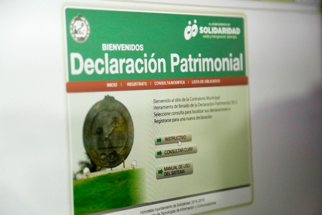 Cumplen 100% de servidores públicos de Solidaridad con declaración patrimonial