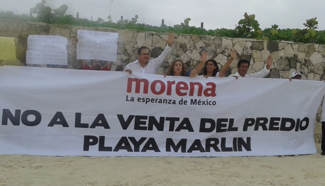 Marybel y morenistas, contra venta de playa Marlin