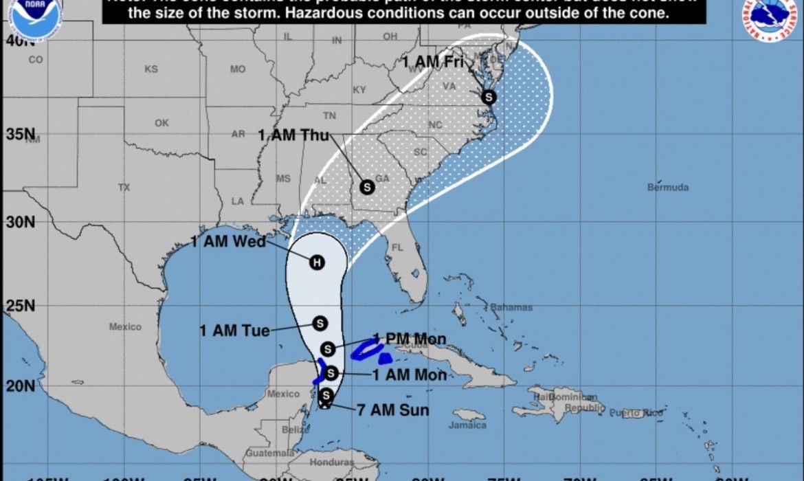 Se forma Tormenta Tropical Michael frente a costas de QR; anuncian fuertes lluvias