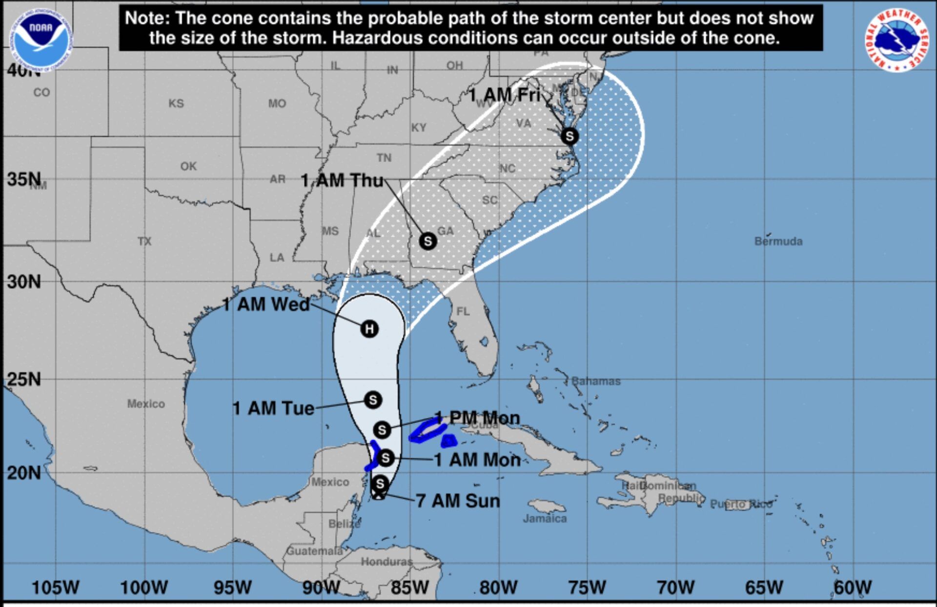Se forma Tormenta Tropical Michael frente a costas de QR; anuncian fuertes lluvias