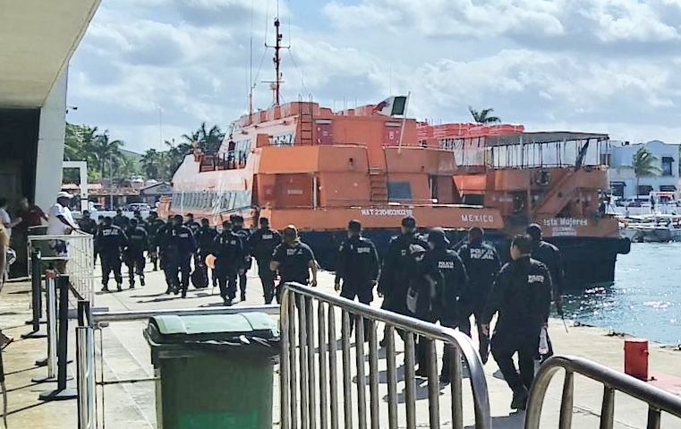 Policía Federal refuerza vigilancia en Cozumel
