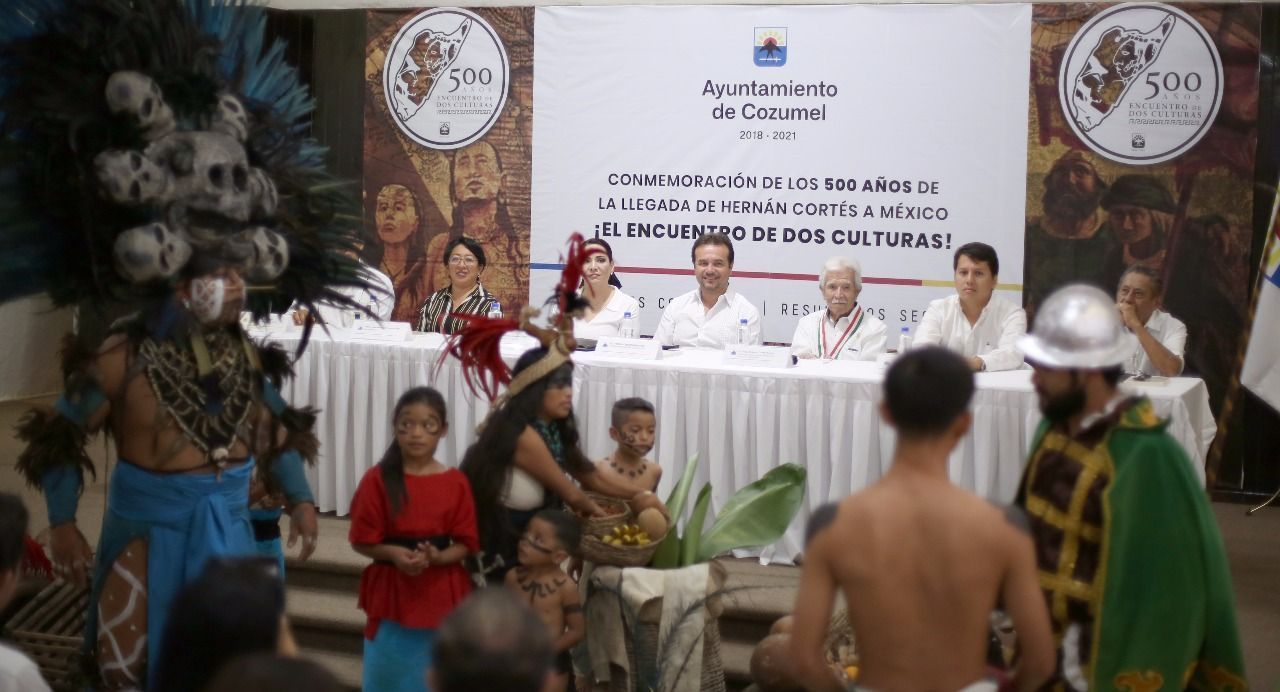 Arranca en Cozumel Conmemoración nacional de los 500 años de la llegada de Hernán Cortés a México