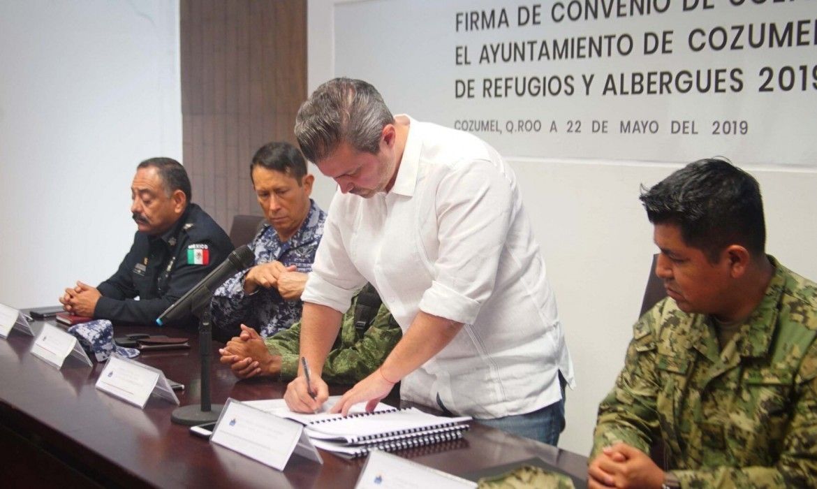 Cozumel firma Convenio de Colaboración con representantes de Refugios y Albergues  