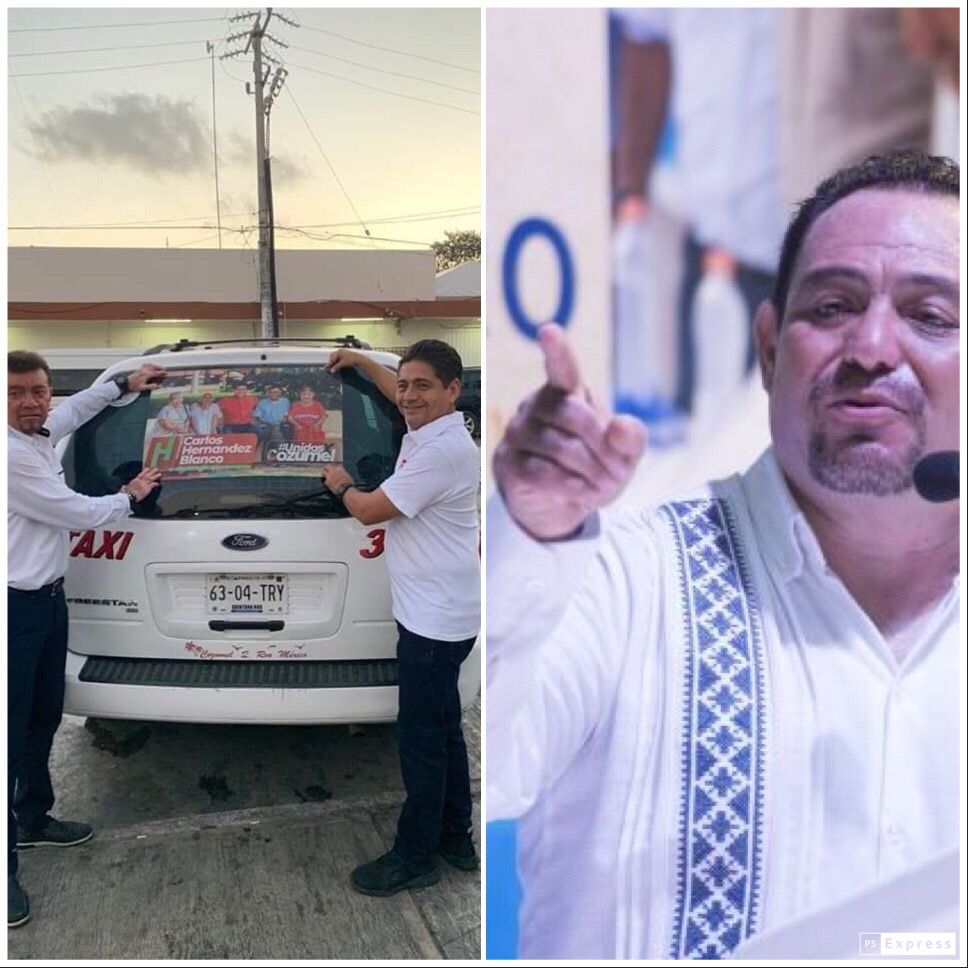 ARDE COZUMEL | Carlos Hernández presume apoyo taxista, y Chucho Zetina explota contra líder sindical