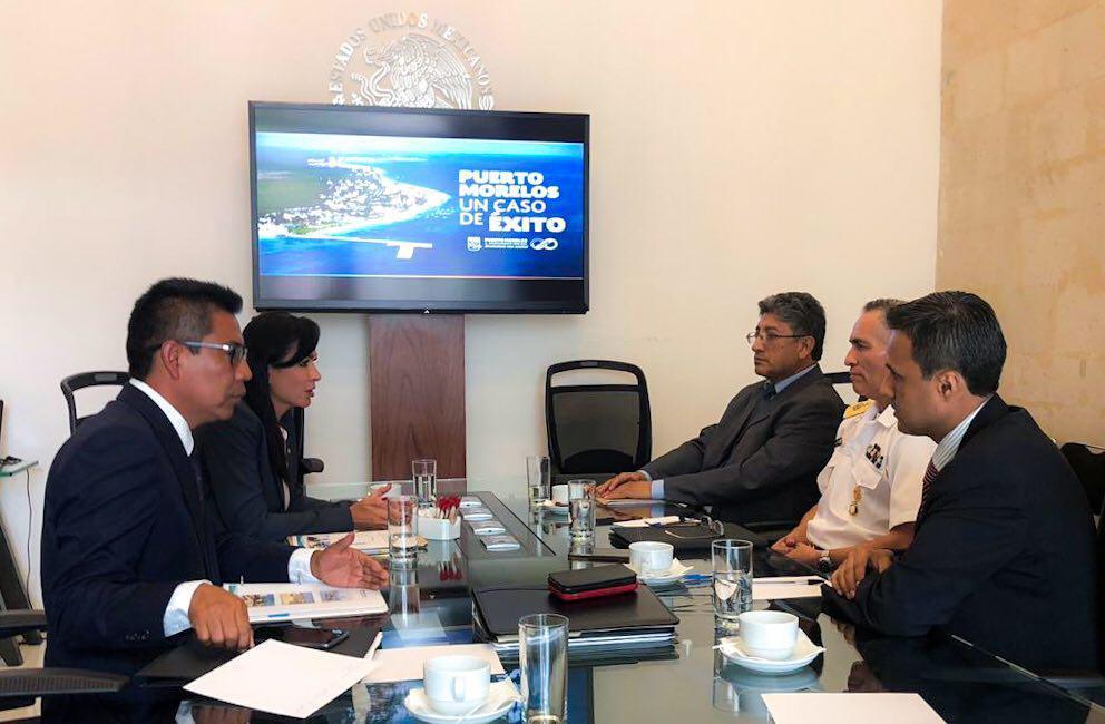 Se reúne Laura Fernández con funcionarios federales en Segob para afinar estrategia antisargazo
