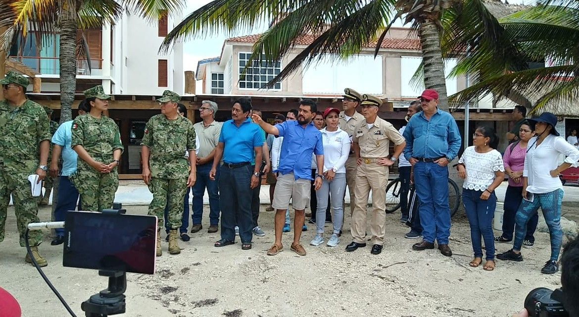 La Marina ya recorre la Costa Maya para diagnosticar arribo de sargazo