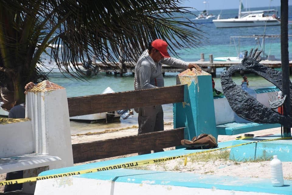 Refuerzan trabajo de mantenimiento en Ventana al Mar de Puerto Morelos, para sostener altos estándares de calidad en las playas
