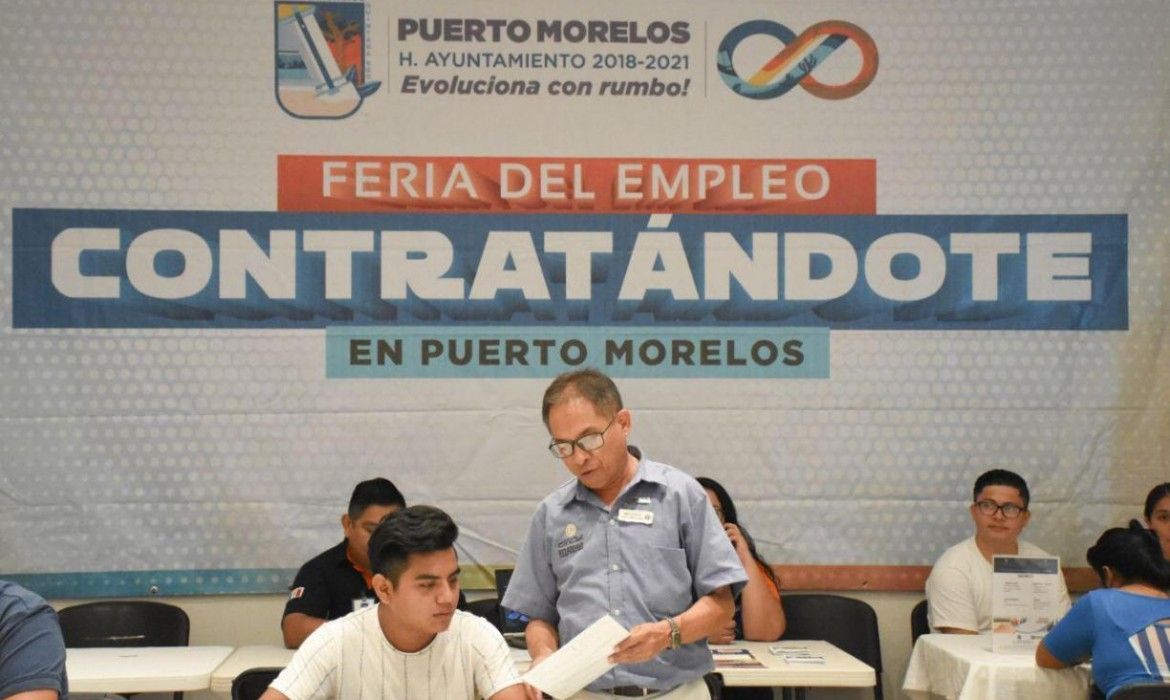 PUERTO MORELOS | Realizan cuarta Feria del Empleo con mas de 100 vacantes