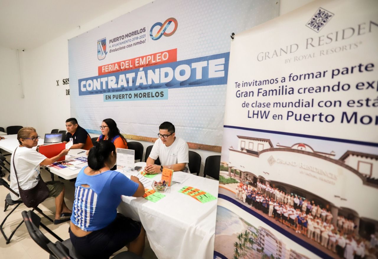 Feria de Empleo de Puerto Morelos facilita contratación de población local