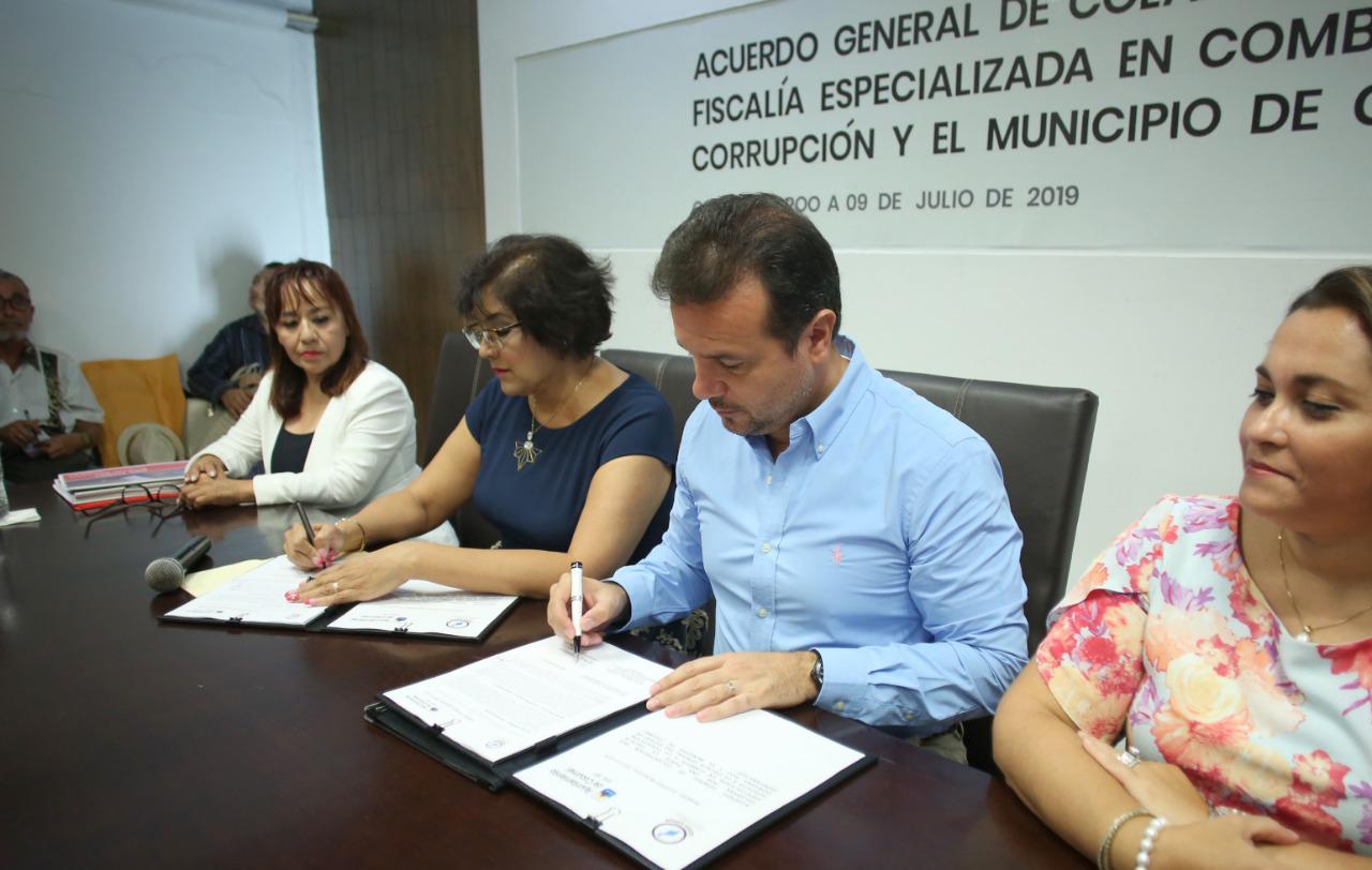 Firma Cozumel convenio con Fiscalía Anticorrupción