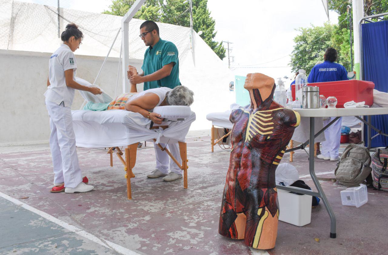 PUERTO MORELOS | Atienden a adultos mayores con brigadas de salud física