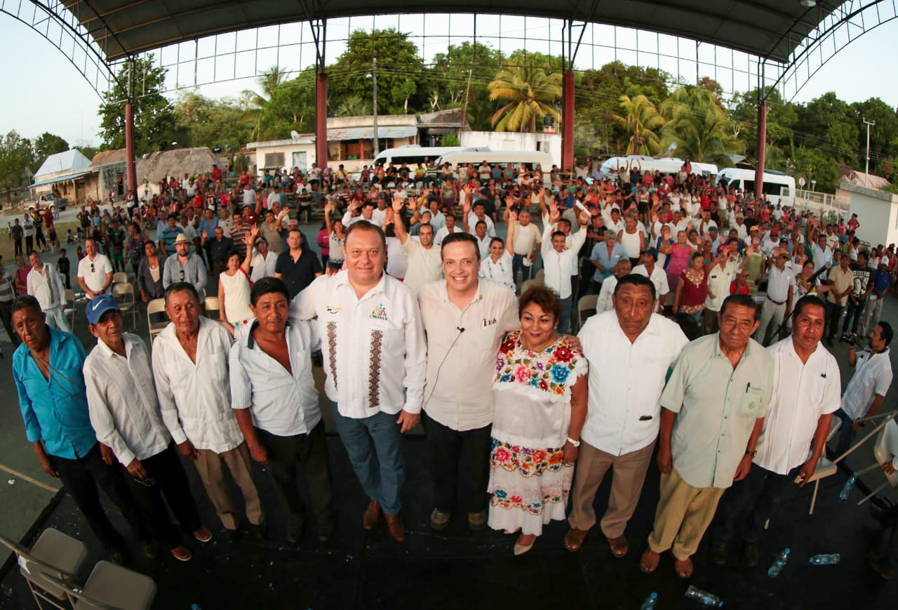 Morenista Luis Alegre inicia gira estatal con “Caravana Maya”; lo acompaña alcalde joaquinista José Esquivel