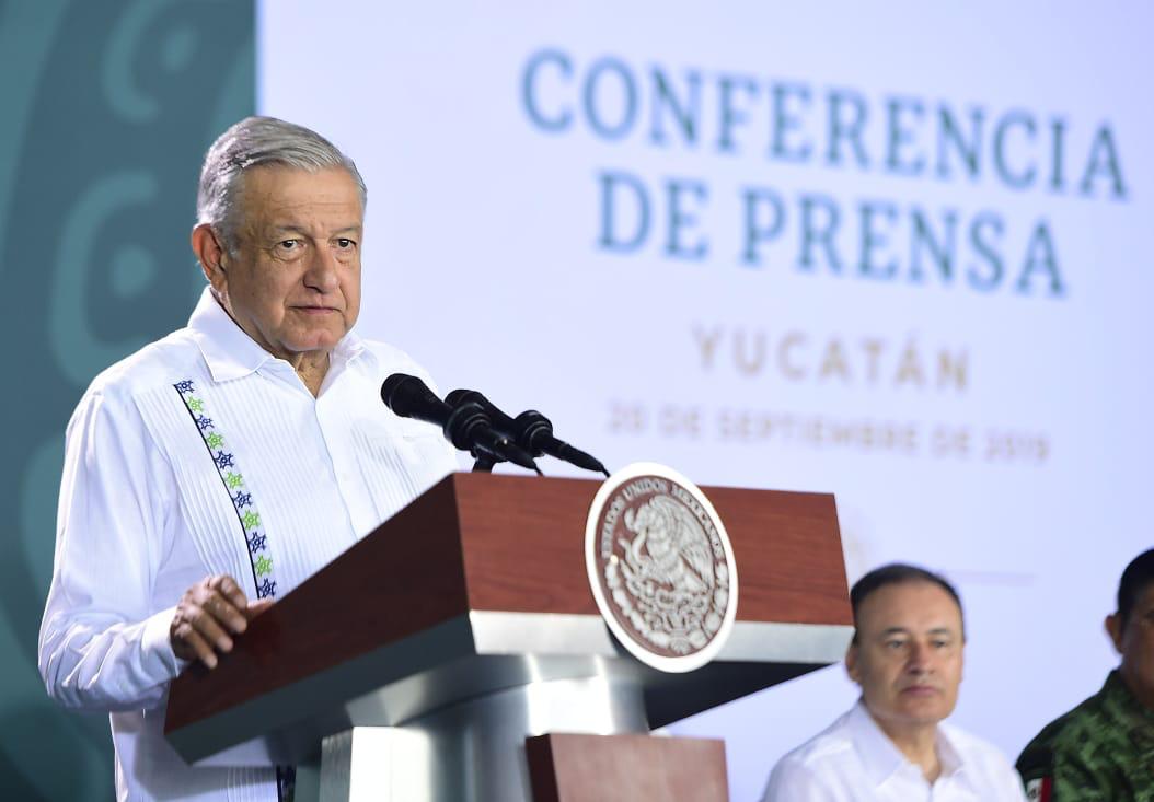 Desde Mérida, AMLO asegura que el Tren Maya tiene aceptación en toda la península