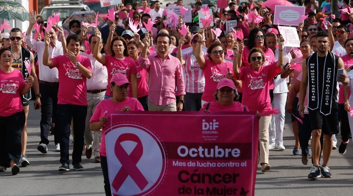 Con “Caminata Rosa”, promueve Pedro Joaquín cultura de prevención y detección oportuna de cáncer de mama