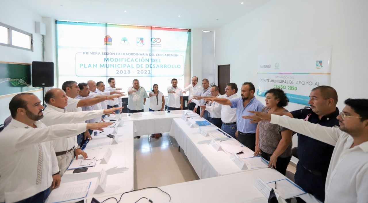 Instala Puerto Morelos Comité Municipal de apoyo al censo 2020