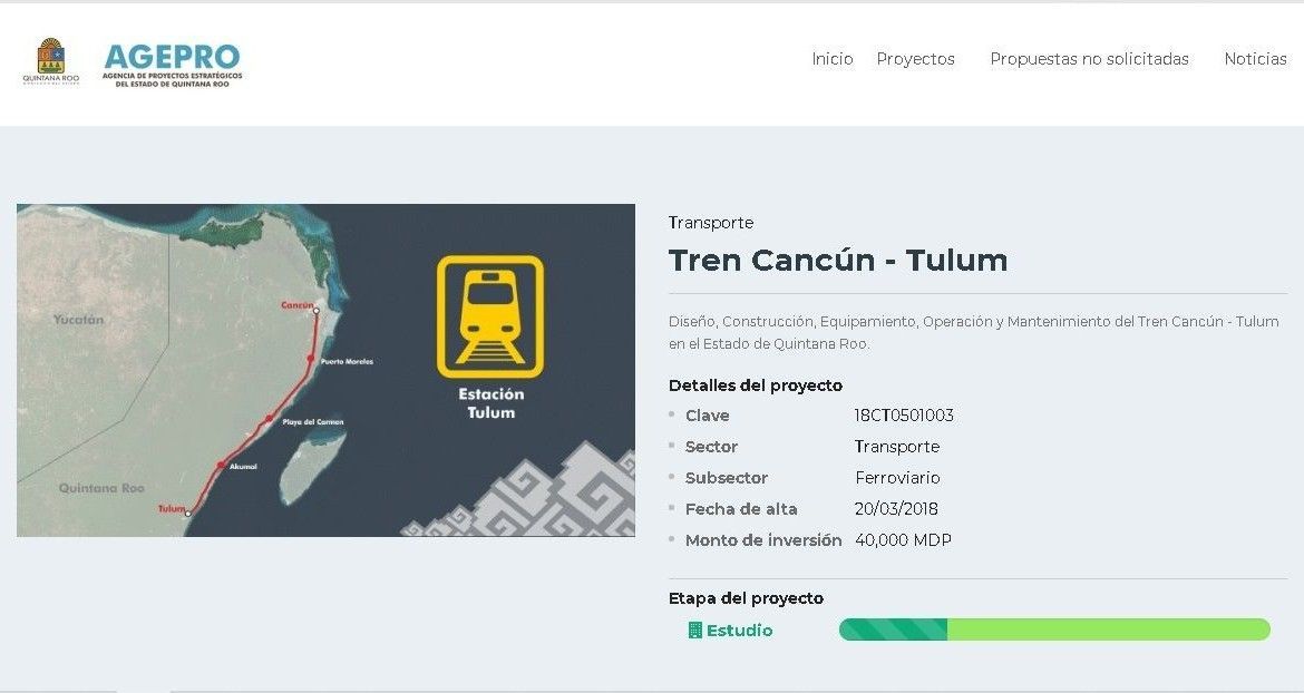 Tren Maya anula proyecto del tren Cancún-Tulum del gobierno del estado