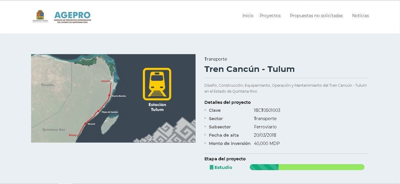 Tren Maya anula proyecto del tren Cancún-Tulum del gobierno del estado