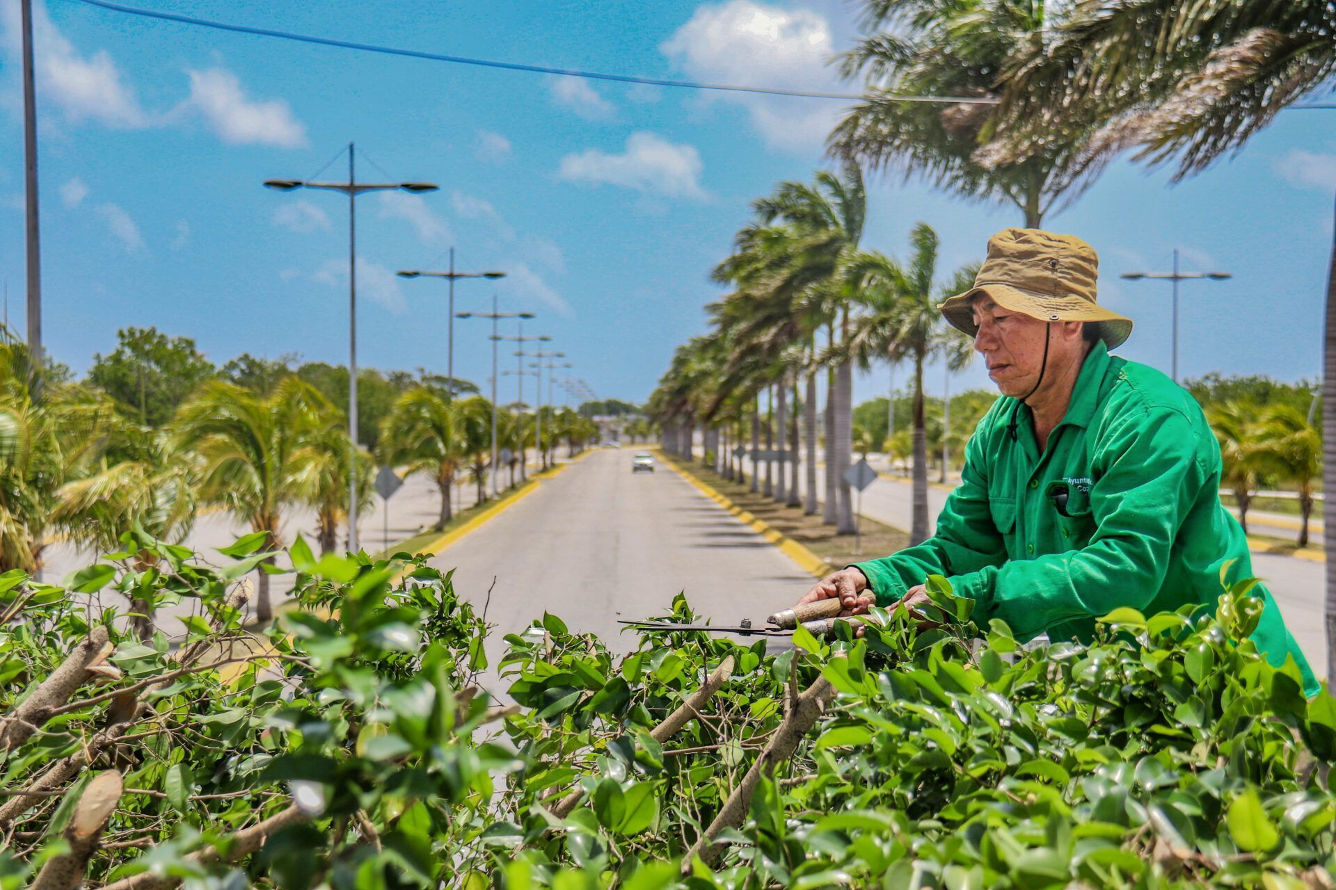 Pedro Joaquín dice que se han atendido más de un millón 200 mil metros cuadrados de parques y jardines en Cozumel