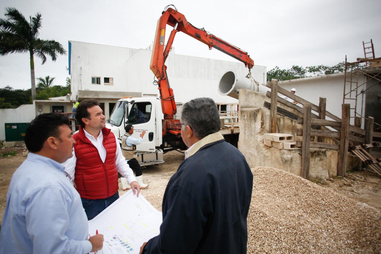 Constata Pedro Joaquín la rehabilitación de la planta de tratamiento de aguas negras en el Rastro Municipal, con la que mejorará la calidad de los productos cárnicos