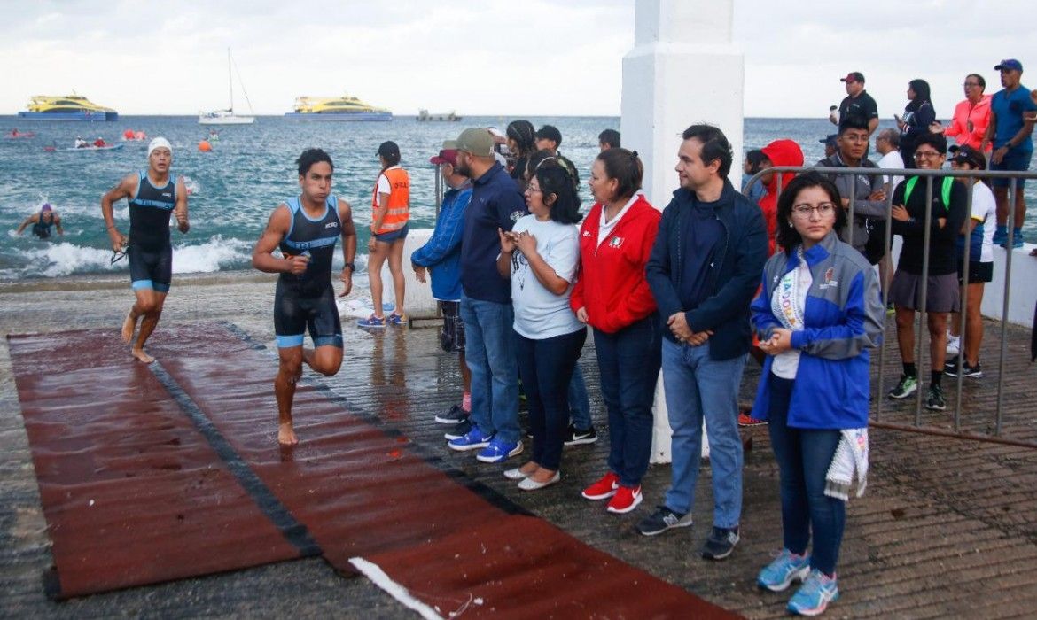 Inaugura Pedro Joaquín etapa de triatlón de los juegos deportivos estatales 2020