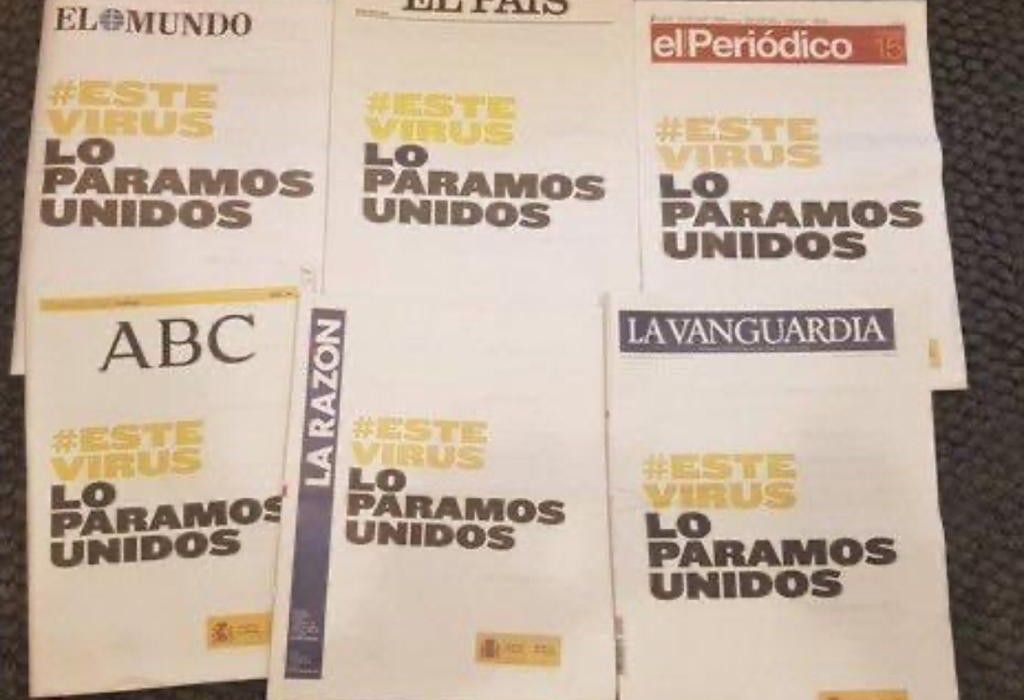 Medios de comunicación de España hacen causa común ante crisis por Covid-19