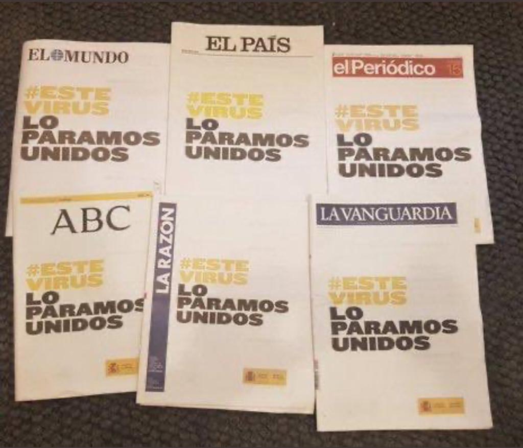 Medios de comunicación de España hacen causa común ante crisis por Covid-19
