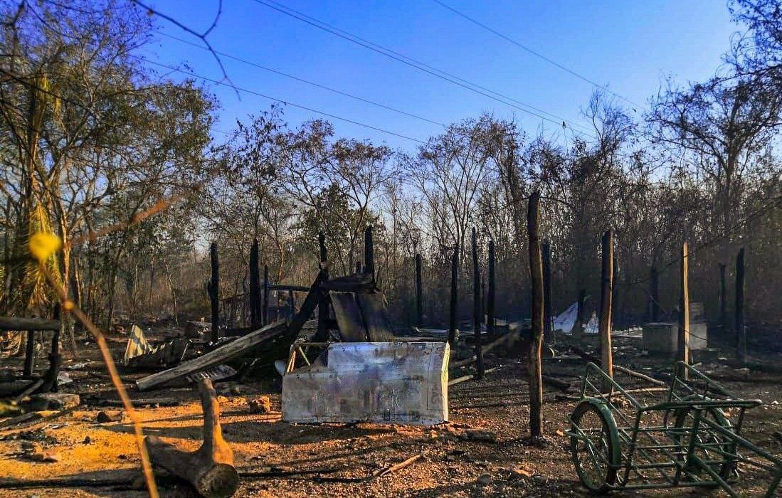 Liquidan incendio forestal en Leona Vicario