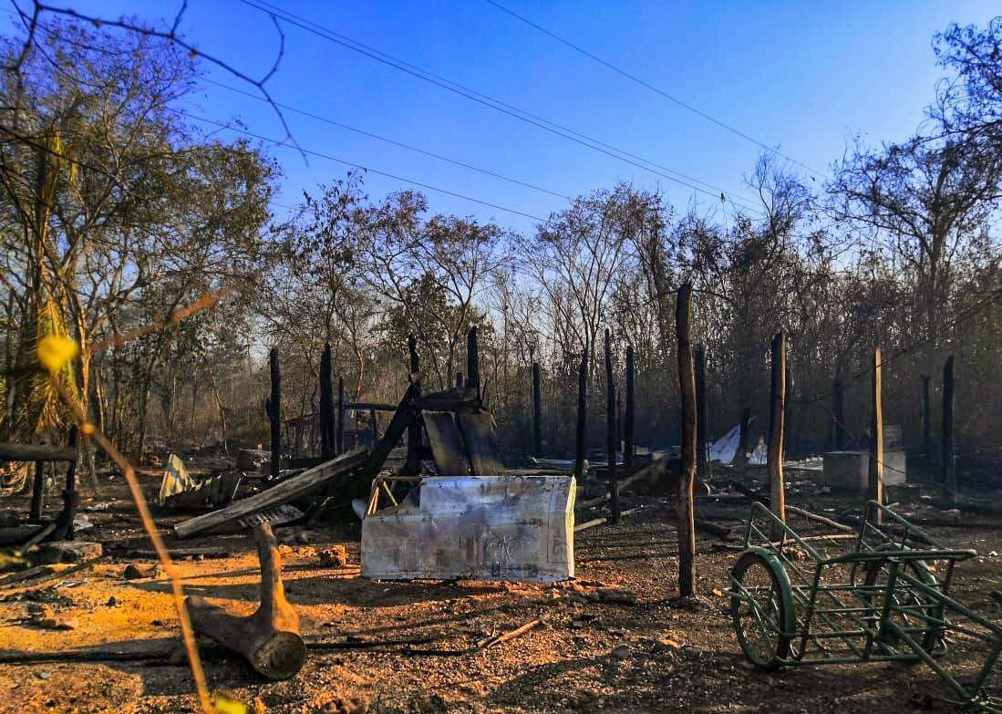 Liquidan incendio forestal en Leona Vicario