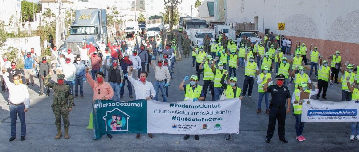 200 brigadistas inician entrega de despensas en 20 mil casas de Cozumel