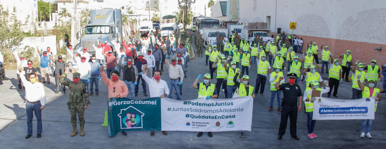 200 brigadistas inician entrega de despensas en 20 mil casas de Cozumel