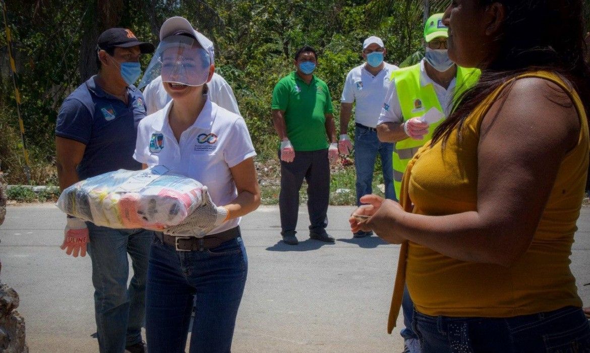 Concluye entrega de apoyos alimentarios en la comunidad de Leona Vicario