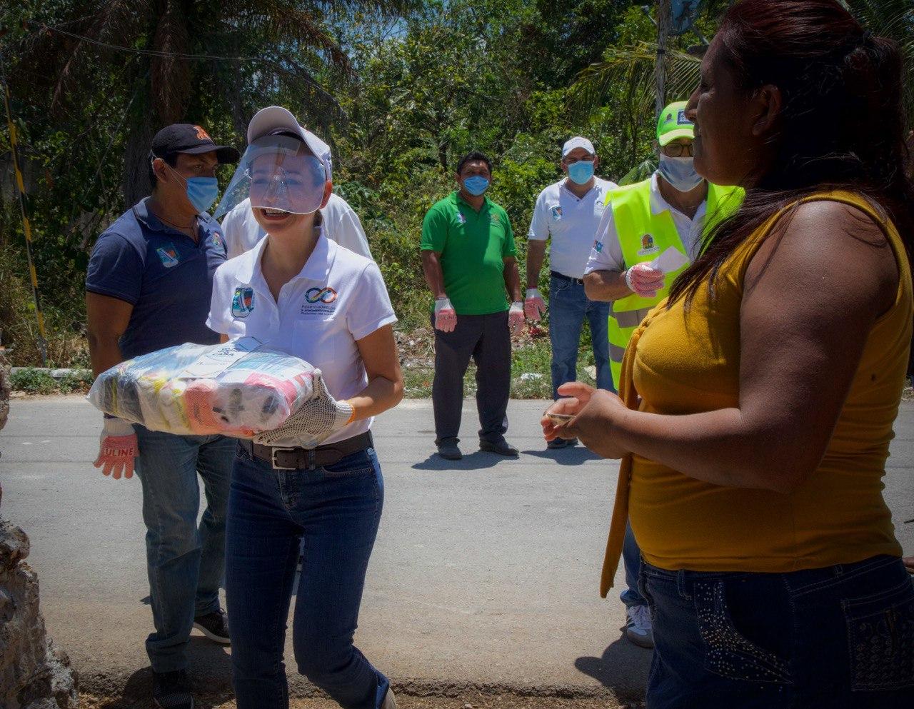 Concluye entrega de apoyos alimentarios en la comunidad de Leona Vicario