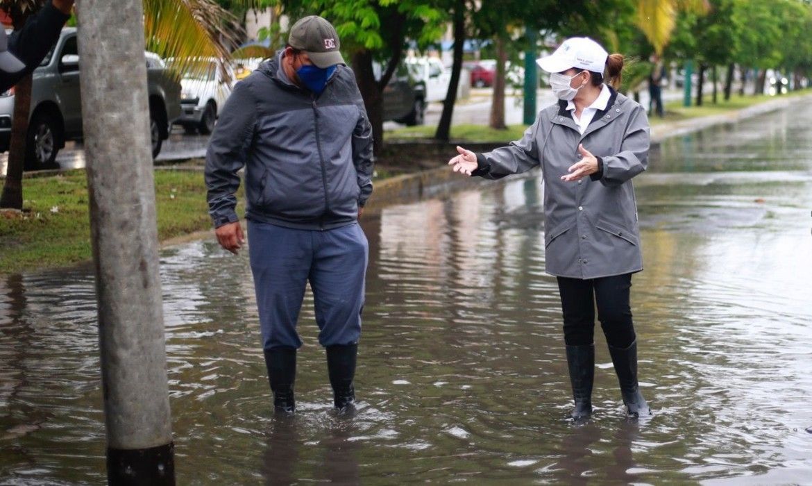 Supervisa Mara trabajos de Operativo Tormenta en Cancún