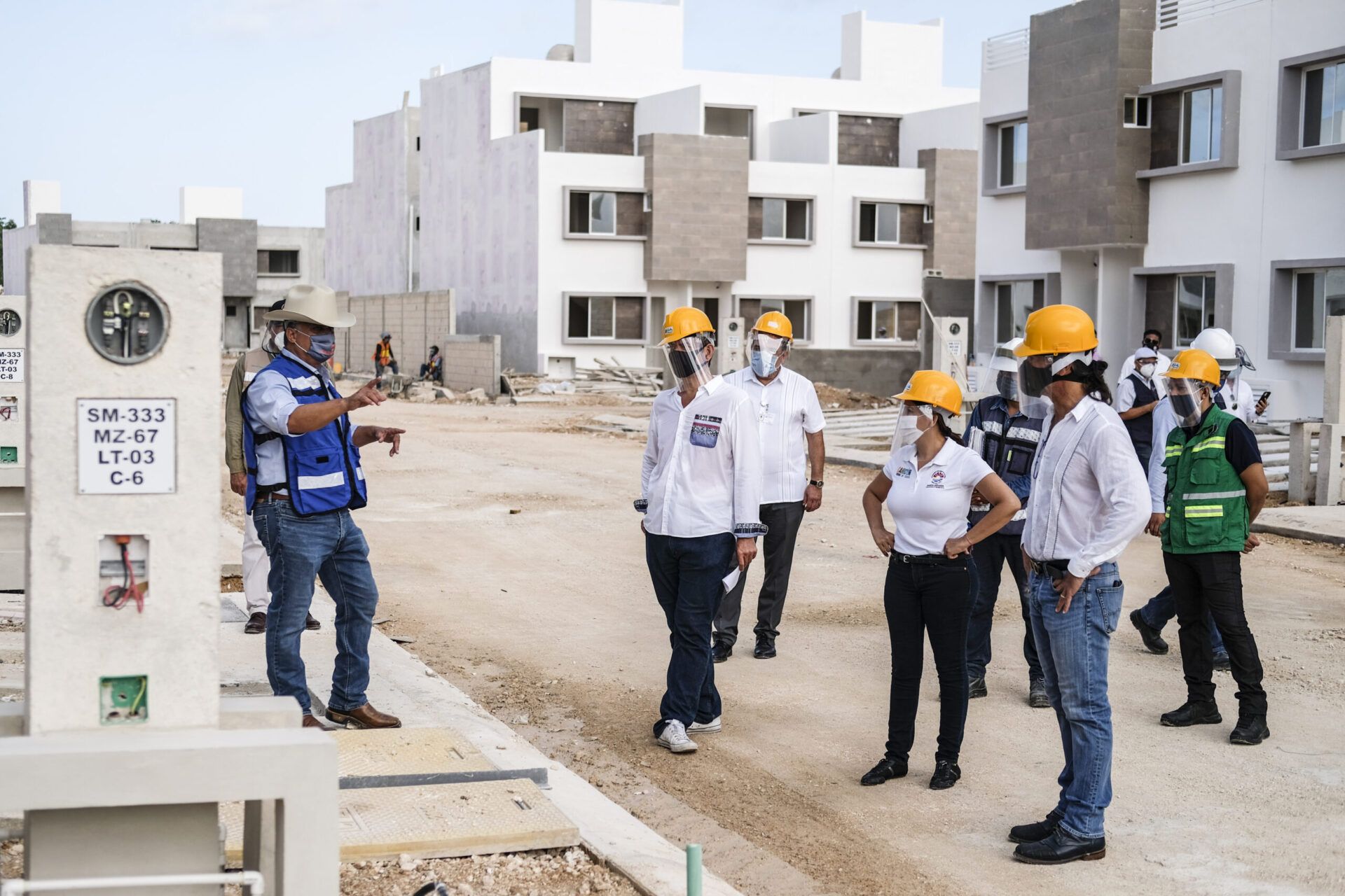 Mara visita construcciones para constatar protocolos de higiene
