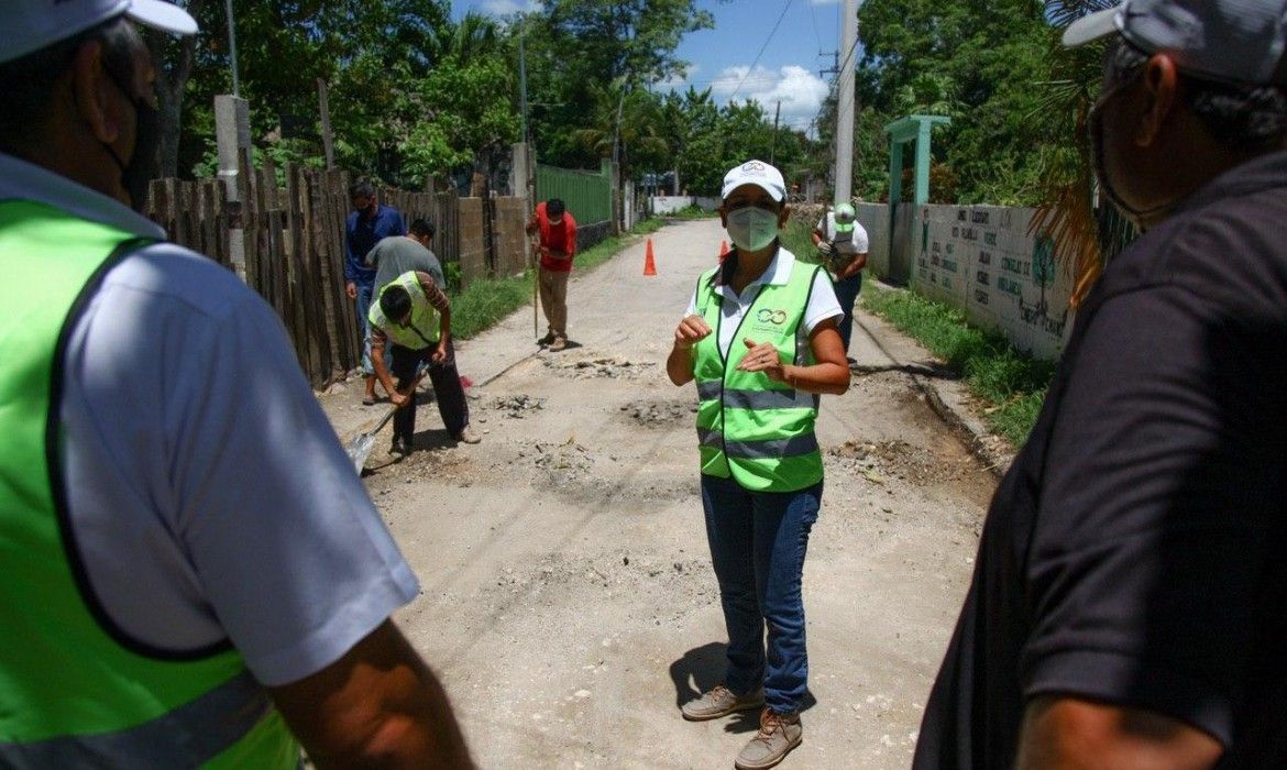 Gobierno de Laura Fernández bachea vialidades de Leona Vicario
