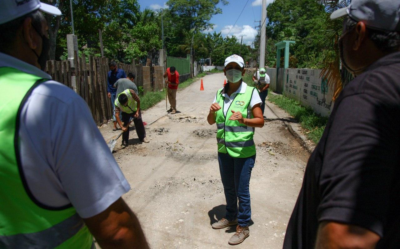 Gobierno de Laura Fernández bachea vialidades de Leona Vicario