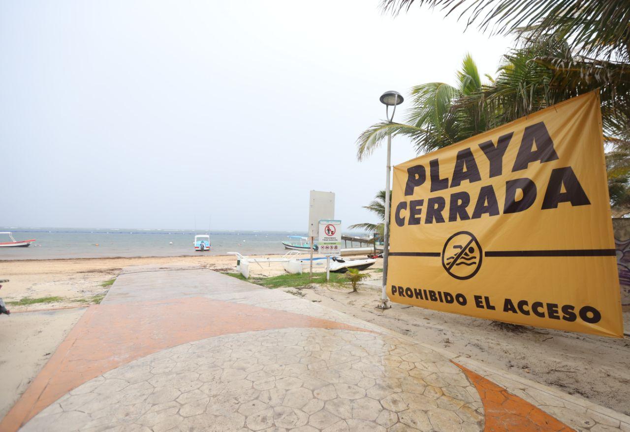 Refuerzan medidas para evitar la presencia de bañistas en las playas de Puerto Morelos