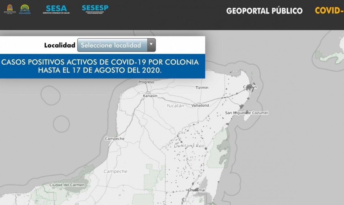Geoportal estatal; el espacio virtual donde se libra la batalla contra el Covid en Quintana Roo
