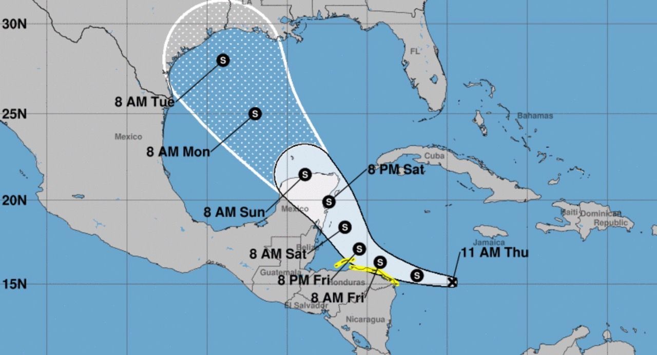 ALERTA VERDE | Depresión tropical se dirige a Quintana Roo, y podría convertirse en huracán el sábado