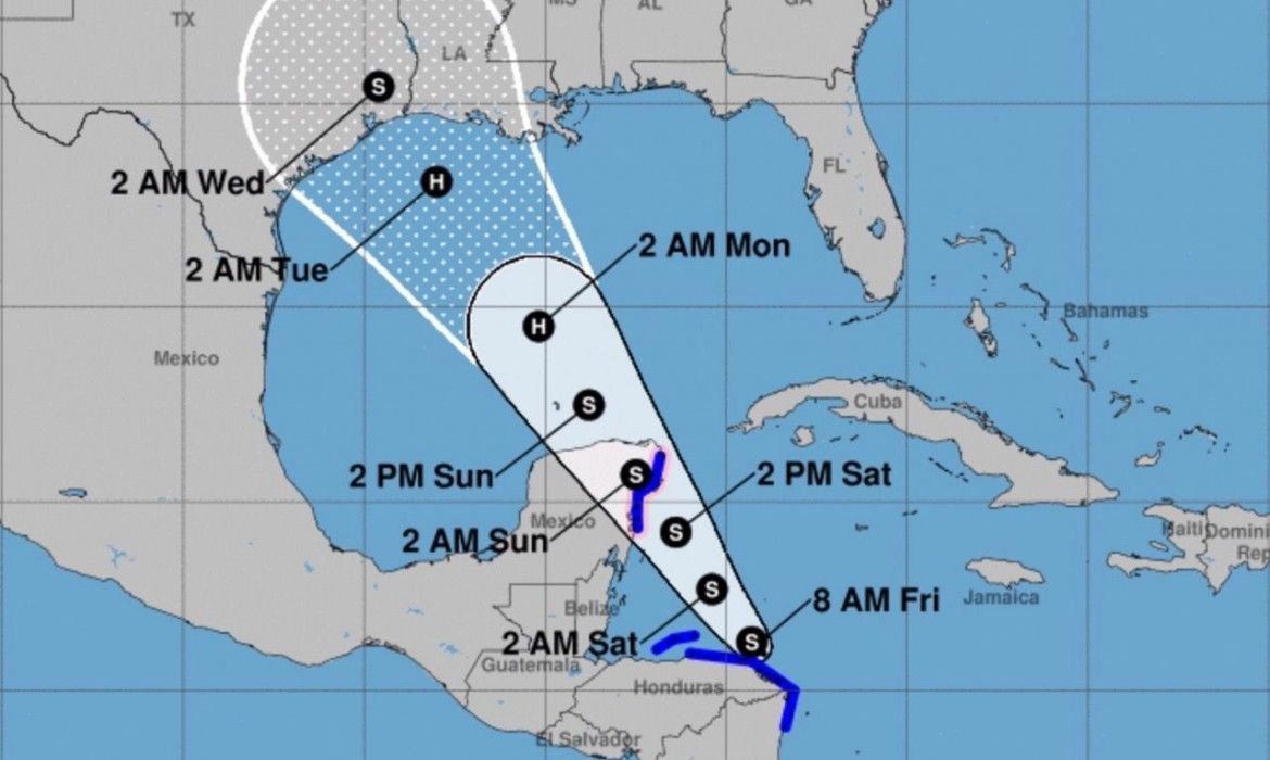 Tormenta Tropical ingresaría el sábado por Akumal, pero se mueve hacia el norte