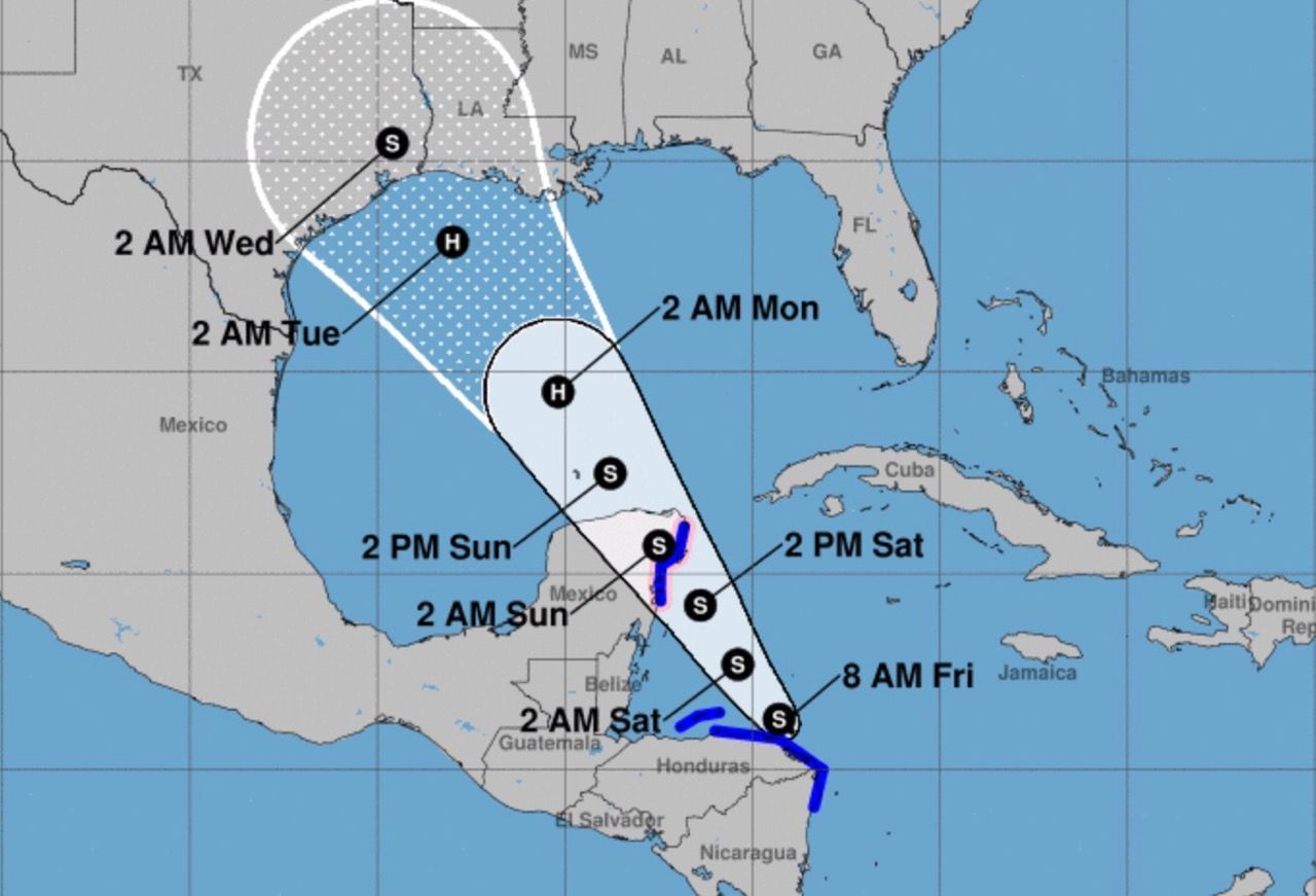 Tormenta Tropical ingresaría el sábado por Akumal, pero se mueve hacia el norte