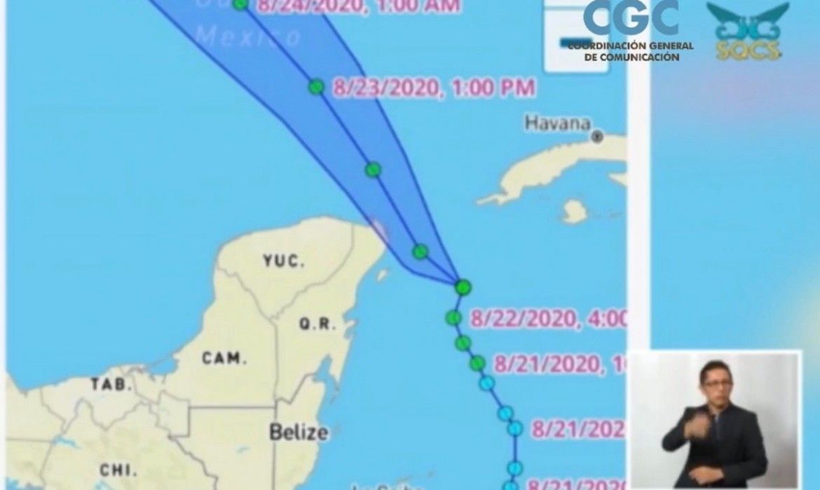 Tormenta Tropical Marco pasaría por el Canal de Yucatan; habrá menos afectaciones para QR