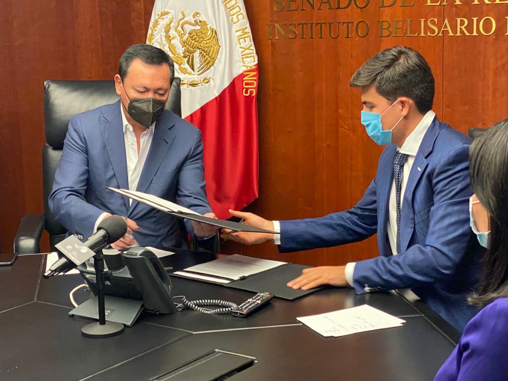Firma Congreso acuerdo de colaboración con Instituto Belisario Domínguez del Senado de la República